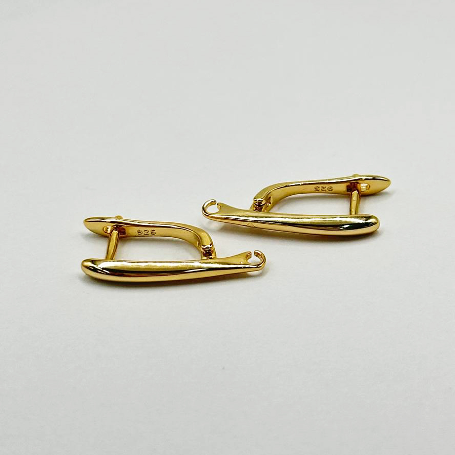 Швензы удлиненные цвет золото 23мм*2,5мм