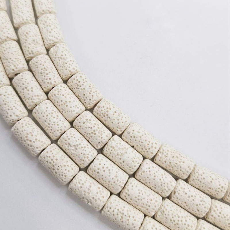 Бусины Вулканическая лава размер 8,5*14мм натуральный камень