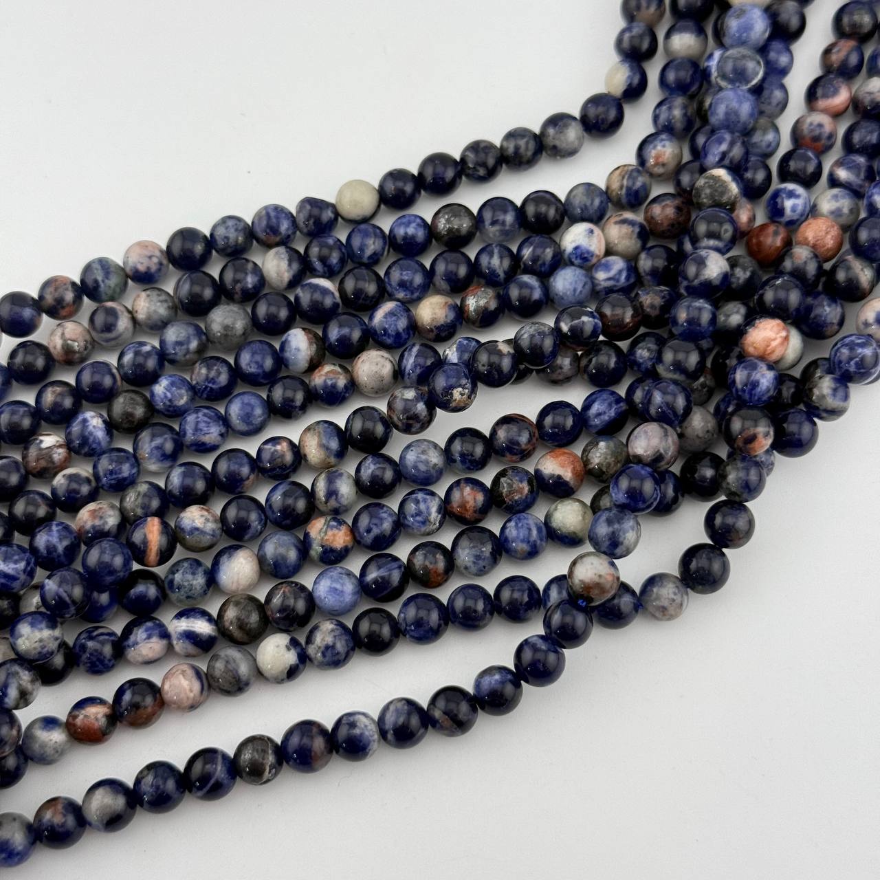 Бусины Содалит Перуанский размер 6мм 10мм натуральный камень