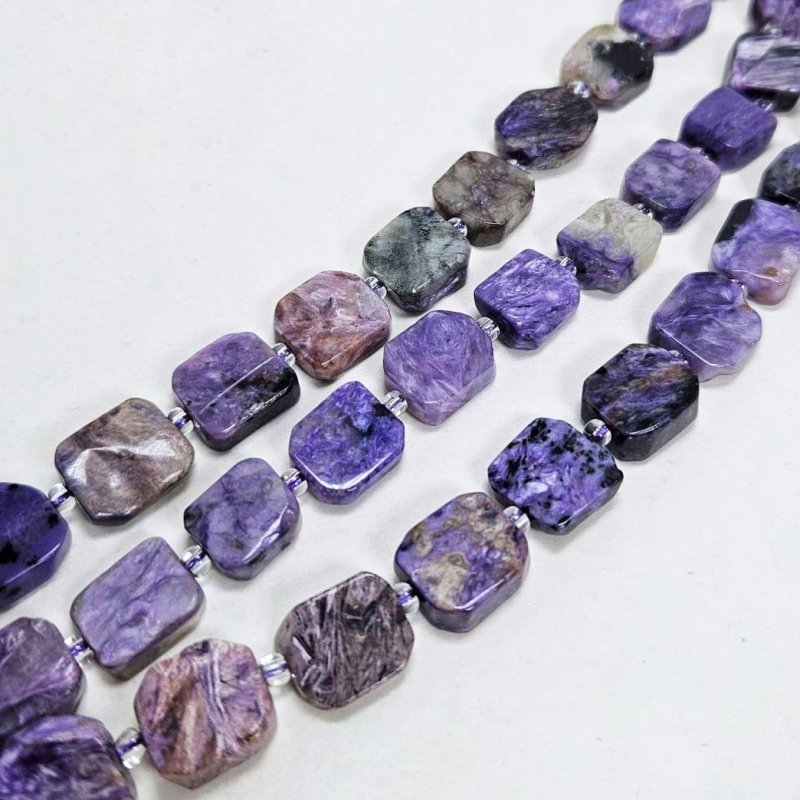 Бусины Чароит размер 11*10мм натуральный камень